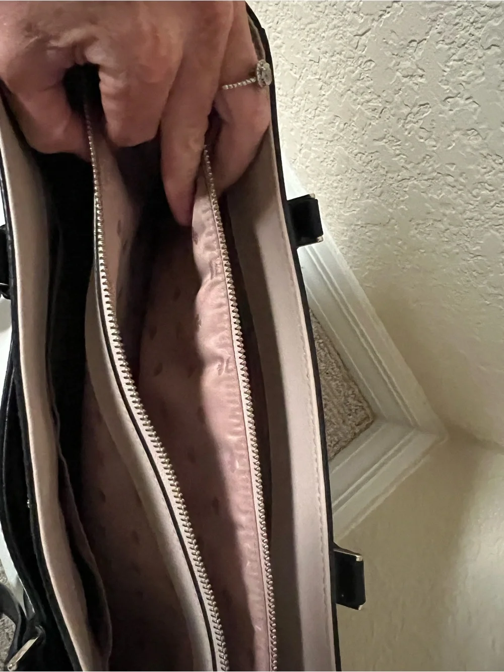 kate spade Tricolor Structured Tote — Blush, White & Black